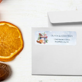 Etiqueta Acogedor Winter Hot Cocoa Dirección de retorno de