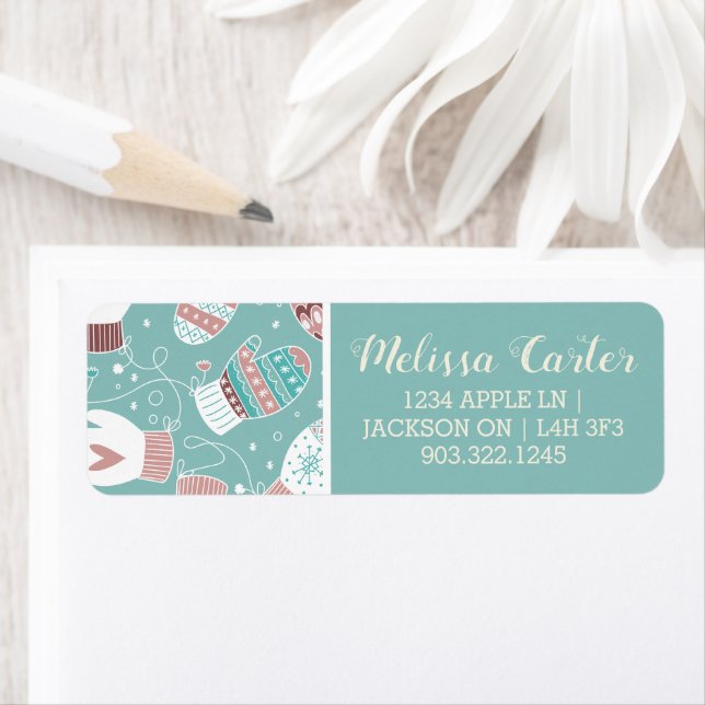 Etiqueta Acogedores Navidades de invierno miden el patrón e (In situ)