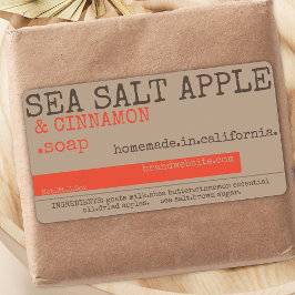 Etiqueta Acondicionamiento moderno de jabón de estilo rústi