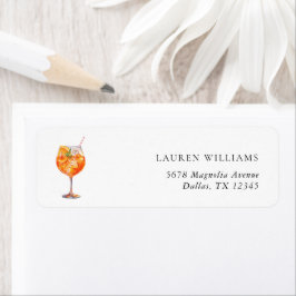 Etiqueta Acuarela Aperol Spritz Bridal Shower