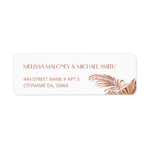Etiqueta Acuarela Boho Floral Terracota
