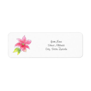 Etiqueta Acuarela "Clematis rosa" y pluma