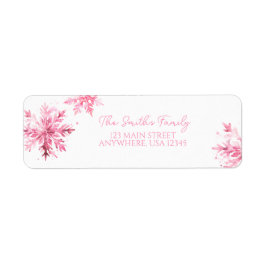 Etiqueta Acuarela de copo de nieve Invierno de Onederland C