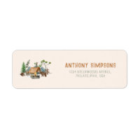 Acuarela Feliz cumpleaños de Camper Woodland Boy