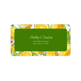 Etiqueta Acuarela moderna Lemon Garden amarillo