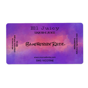 Etiqueta Acuarela Nicotine Vape E Juice Labs