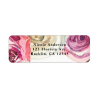 Acuarela Rosas Rosa y Blanco Chic Desayuno Nupcial