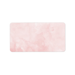 Etiqueta Acuarela Rubor Rosa en blanco
