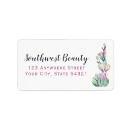 Etiqueta Acuarela Suculenta Cactus Pricky Pear Bohemias