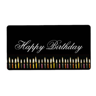 Etiqueta adaptable del feliz cumpleaños