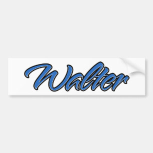 Etiqueta adhesiva azul Walter Sticker Calcomanía p