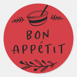 Etiqueta adhesiva Bon Appétit para frasco / especi