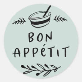 Etiqueta adhesiva Bon Appétit para frasco / especi