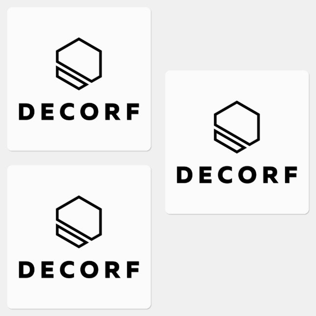 Etiqueta adhesiva cuadrada grande / impermeable (Grupo)