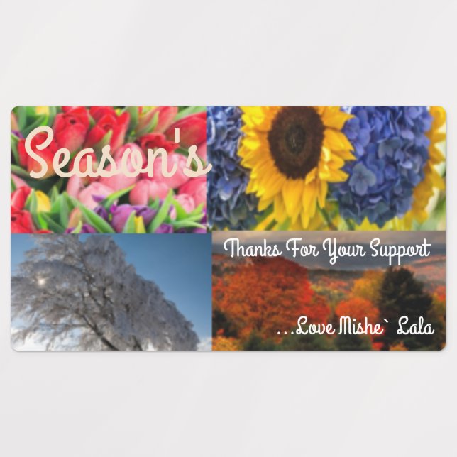 Etiqueta adhesiva cuadrada grande / impermeable (Diseño 3)