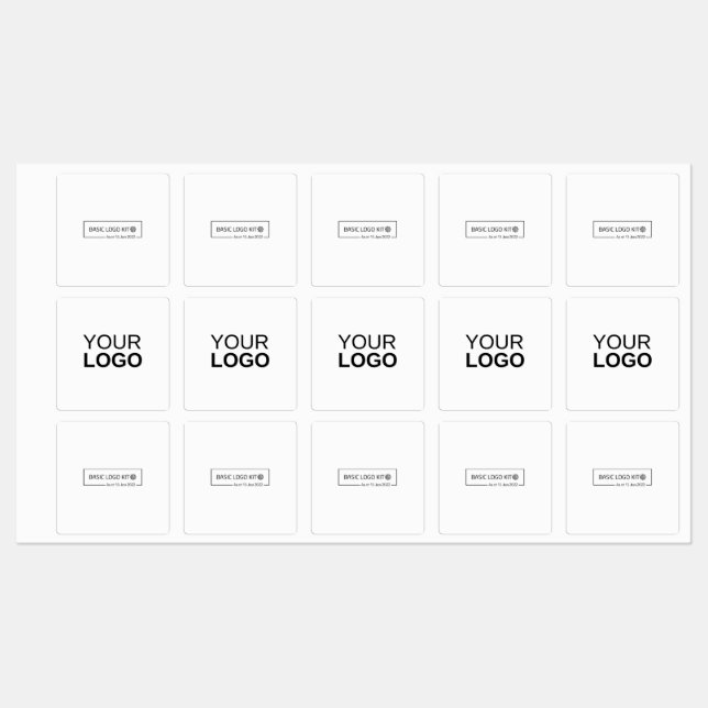 Etiqueta adhesiva cuadrada grande / impermeable (Hoja)