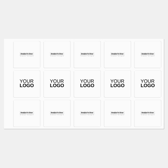 Etiqueta adhesiva cuadrada grande / impermeable (Hoja)