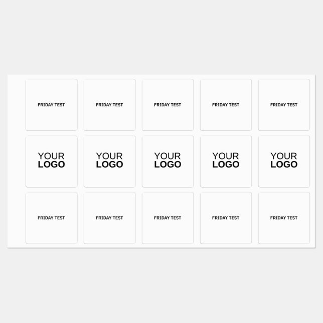 Etiqueta adhesiva cuadrada grande / impermeable (Hoja)