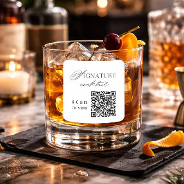 Etiqueta adhesiva de código QR para cóctel de firm
