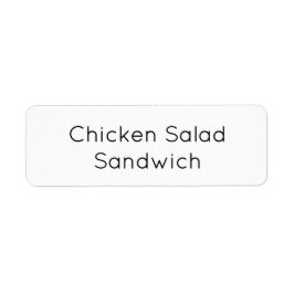 Etiqueta adhesiva de comida para catering minimali