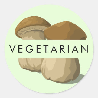 Etiqueta adhesiva de comida vegetariana