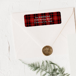 Etiqueta adhesiva de dirección tarjeta de Navidad