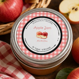 Etiqueta Adhesiva de Mermelada de Manzana Casera