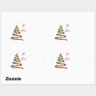 Etiqueta Adhesiva de Regalo de Navidad