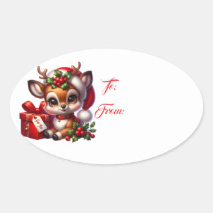 Etiqueta adhesiva de regalo para vacaciones de Nav