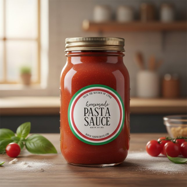 Etiqueta Adhesiva de Salsa de Pasta Casera Persona (Subido por el creador)
