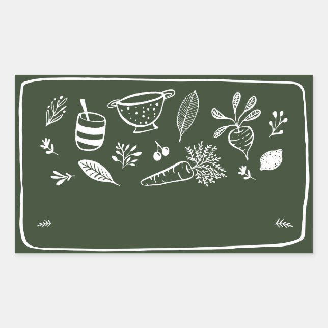 Etiqueta adhesiva en blanco para frasco / especia  (Anverso)