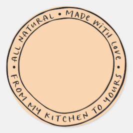 Etiqueta Adhesiva Natural Orgánica para Frasco / E