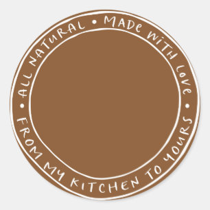 Etiqueta adhesiva natural orgánica para tarro / es