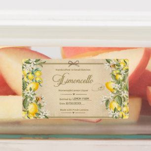 Etiqueta adhesiva para botella de Limoncello estil