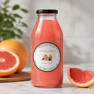 Etiqueta adhesiva para jugo de toronja orgánico ca
