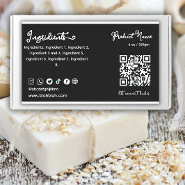 Etiqueta adhesiva para producto de ingrediente neg
