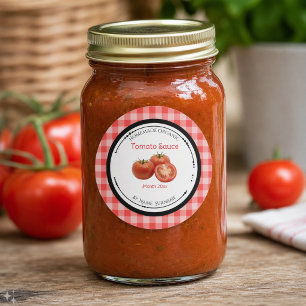 Etiqueta adhesiva para tarro de salsa de tomate ca