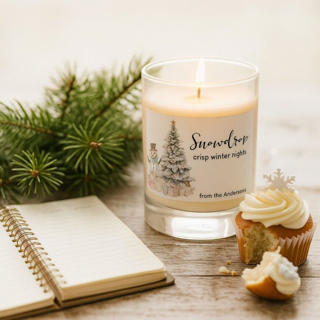 Etiqueta adhesiva para vela de Navidad Snowdrop (Subido por el creador)
