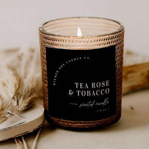 Etiqueta adhesiva para vela perfumada con arco mod