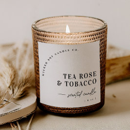 Etiqueta adhesiva para vela perfumada con arco mod