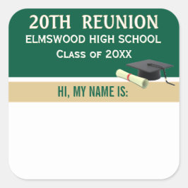 Etiqueta adhesiva personalizada para 20º reencuent