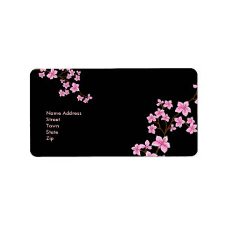 Etiqueta Adhesivo Dirección Vintage Retro flores 3