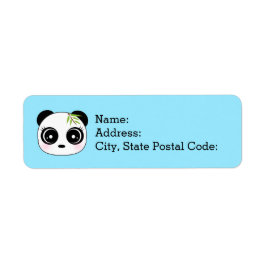 Etiqueta Adorable cara de panda