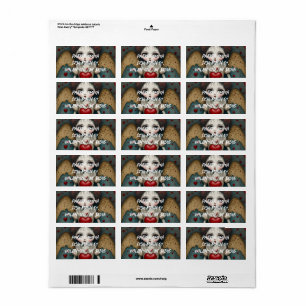 Etiqueta Adorable muñeca gótica Valentine