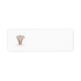 Etiqueta adorno de elefante