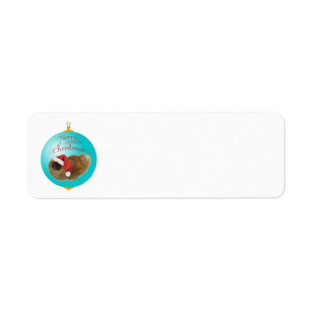 Etiqueta Adorno de Navidad de Pekín (Frente)