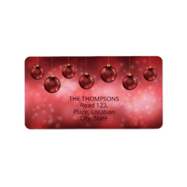 Etiqueta Adornos Navideños Festivos Rojos Con Texto Persona