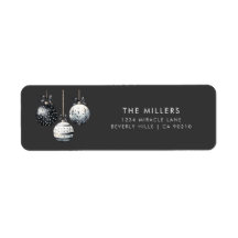 Adornos Negros Blancos Minimalistas Navidad
