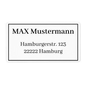 Etiqueta Adressaufkleber Vorlage