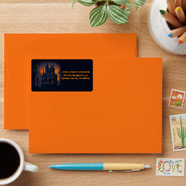 Etiqueta Adultos Halloween Haunted Mansion Personalizado Di